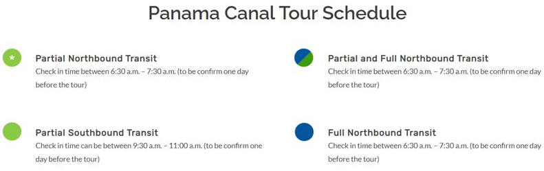 Panama Canal half day cruises 2023-24